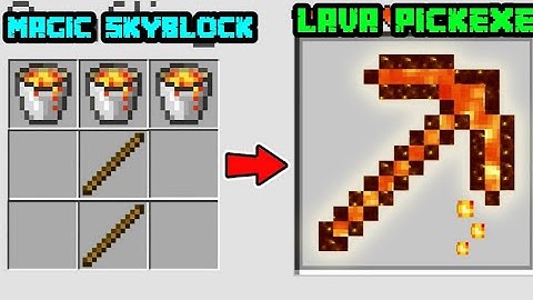 MAKING LAVA PICKEXE ONE MORE TIME || MAGIC SKYBLOCK||