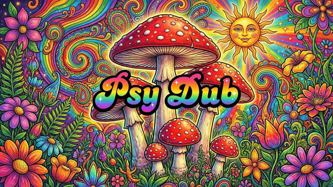 Psy Dub Mix 2026 - Colorful Mushrooms and Rainbow Energy (Psychill