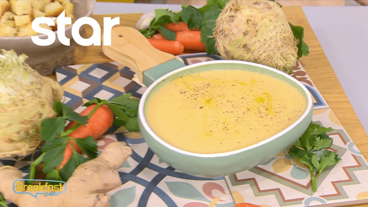 Κρεμώδης ψητή σούπα σελινόριζα | Σταύρος Βαρθαλίτης