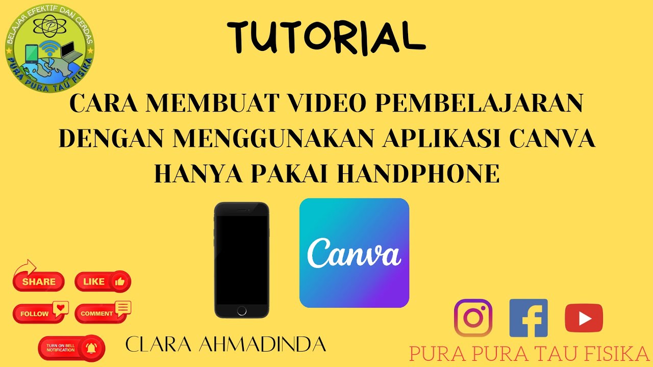 Cara Edit Video Tugas Sekolah Di Canva Pakai HP Android | Edit Video