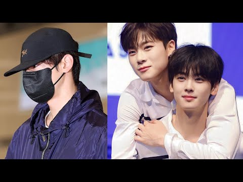 Cha Eunwoo Arrived To Korea For Moonbin Funeral 😭