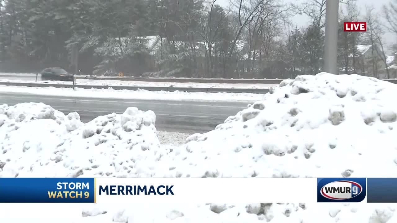 Roads slick in some spots as snow, wintry mix, rain move through - YouTube