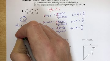 Geometry Notes 8-4 Trig Ratios Part 1
