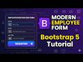 How to Create a Professional Employee Registration Form using Bootstrap 5 💻 | Step-by-Step Tutorial🚀