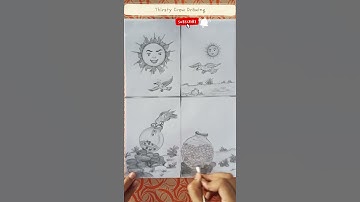 Thirsty Crow Drawing #shorts