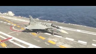 Full Naval LCA Arrestor Hook Landing and Take Off On INS Vikramaditya