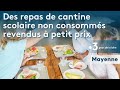 Ref:a4vIc74RYik Mayenne : � congrier, les repas non consomm�s � la cantine scolaire sont revendus � petit prix
