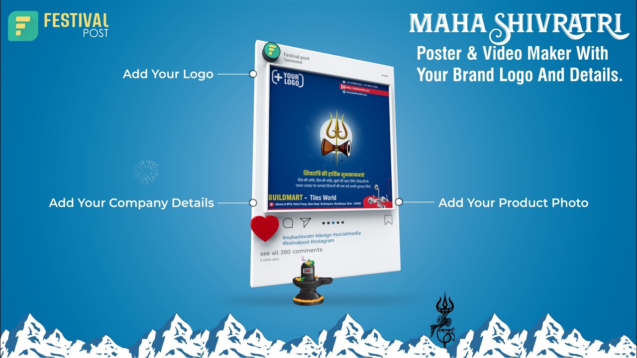 How to use Festival Poster Maker Android App - पोस्टर मेकर से पोस्टर कैसे बनाएं|Festival Video Maker