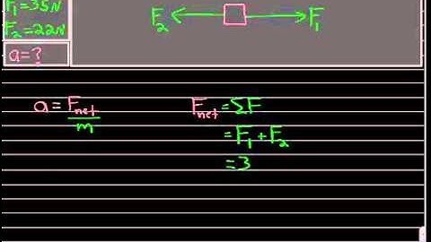 Acceleration - Two forces on an object