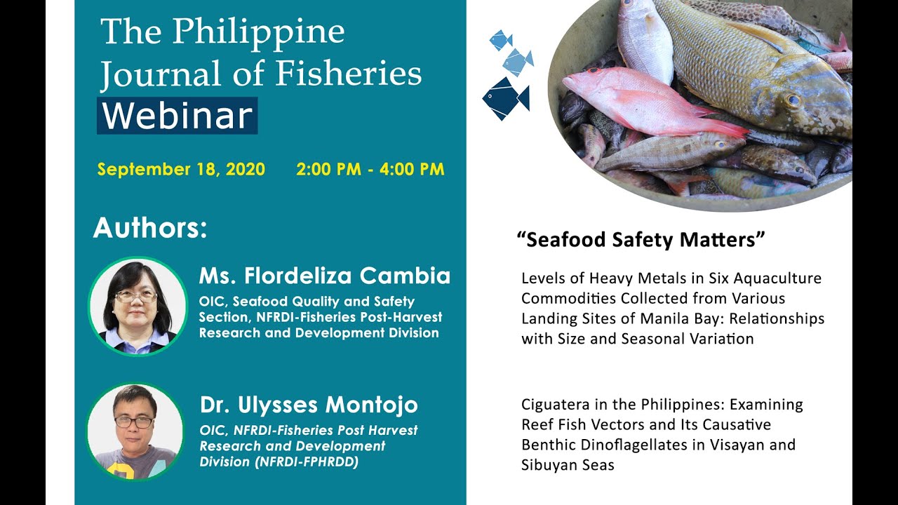 2nd TPJF Webinar: Seafood Safety Matters