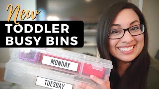 **NEW** TODDLER BUSY BINS:  See how I keep my toddler busy while homeschooling