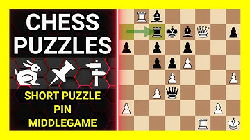 Chess Puzzles to Practice. Themes: Short puzzle, Pin, Middlegame. Learn Chess