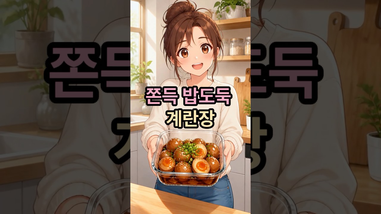 쫀득 밥도둑 계란장 레시피 숏폼 썸네일