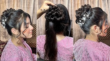 Juda hairstyle easy and beautiful | bridesmaid hairstyle for long hair | new bridal bun hairstyle |