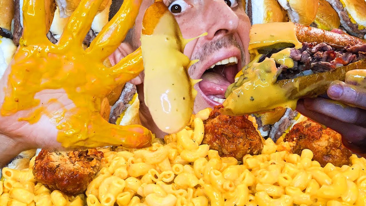 ASMR Eating TOO MUCH CHEESE SAUCE For 3 Hours No Talking 먹방 2 ! YouTube