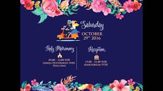 Video Invitation Animated Navy Blue Pink by Macaloona screenshot 5