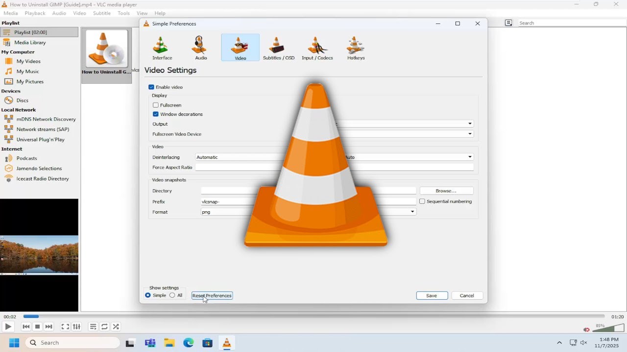 VLC Player не воспроизводит видео, только звук. ИСПРАВЛЕНИЕ