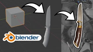 Modeling knife for 3d printing in Blender with screencast