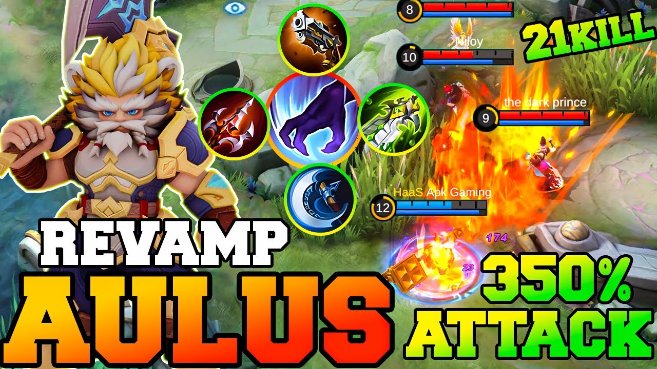 350% Physical Attack Top Global Aulus !! Aulus Best Build And Emblem ...