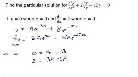 OCR Core Pure: Second order differential equations 1-3