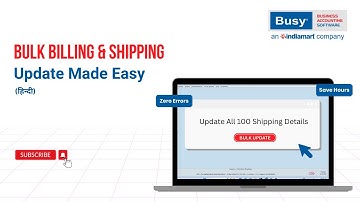 Bulk Update Billing & Shipping in Seconds! 💥 | Quick & Easy BUSY Tips (Hindi)