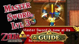 Master Sword Level 3 Final Upgrade & Heart Pieces Zelda Albw