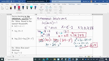 Unit 7 Lesson 3 Solve exponential and log equations