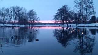 Zachód słońca w Iławie (widok na jezioro Jeziorak) - Sunset in Iława (the view on the Jeziorak Lake)