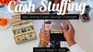 About Me + Cash Stuffing $998 | Oct No. 3 | Finishing Some Savings Challenges!!!