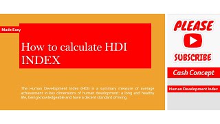 How to Calculate Human Development Index (HDI Index)- BEST EXPLANATION @xpattv