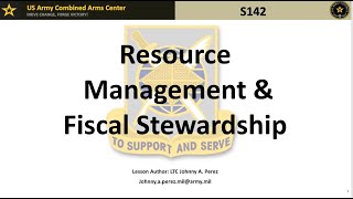 AY25 S142 RM & Fiscal Stewardship