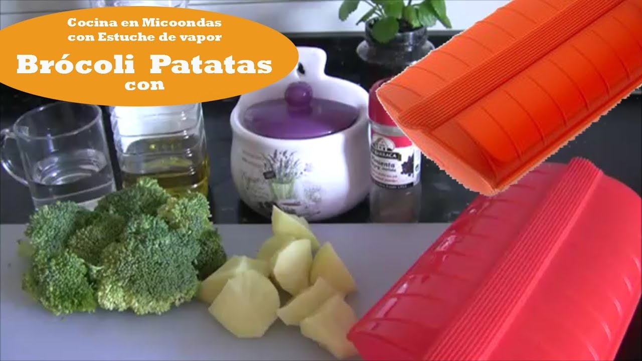 Cocina en micoondas con estuche de vapor lekue - YouTube