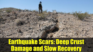 Earthquake Scars: Deep Crust Damage and Slow Recovery
