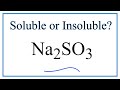 Sodium Sulfite Solubility Concepts