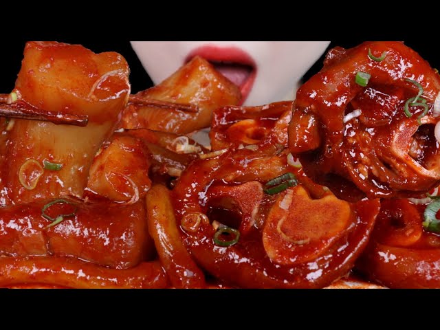 ASMR 매운 도가니 우족찜 (ft.뉴진면) 리얼사운드 먹방