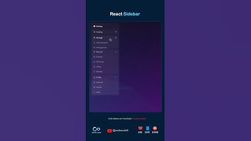 React Sidebar #reactjs #csstips #csstutorial