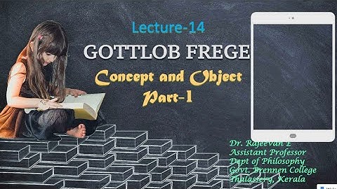 MA Lecture-14:  Frege "Concept and Object" Part-1
