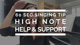 60 Second Singing Tip: High Note Help and Support | Arden Kaywin Vocal Studio