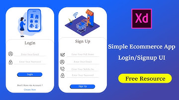 Ecommerce Login Screen UI Design || Adobe XD Tutorial with Free Resource