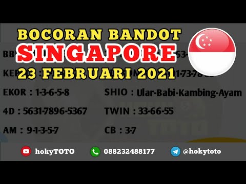 Prediksi Togel Singapore 23 Februari 2021 Jitu | #Sgp #Singapore  #Sgphariini - Youtube