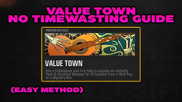 "Value Town" Challenge Guide - No Timewasting
