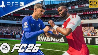картинка: FC 26 — «Арсенал» против «Челси» — аутентичный игровой процесс — PS5™ Pro [4K60] на стадионе «Эми...