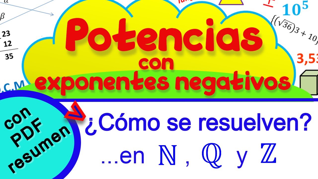 Potencias con exponentes negativos. Súper fácil.