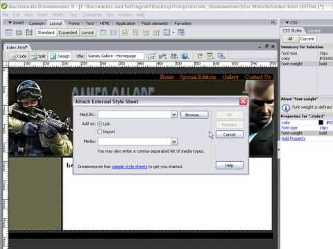 free dreamweaver tutorial course