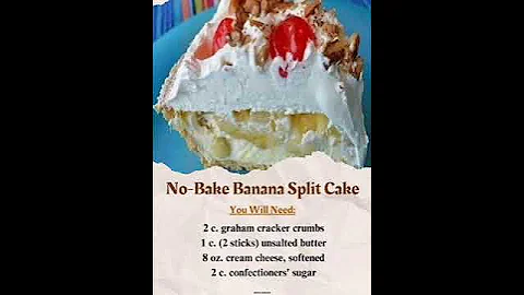 No-Bake Banana Split Cake. [Recipe In The Comments!]