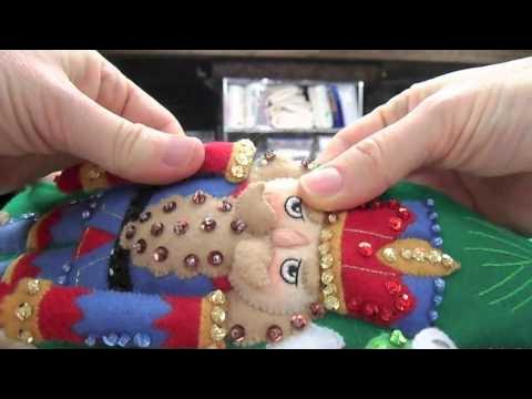 FeltTube 1- Bucilla GINGERBREAD SANTA and CHRISTMAS BIRDS Felt