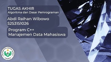 Tugas Akhir Matkul Algoritma dan Dasar Pemrograman 