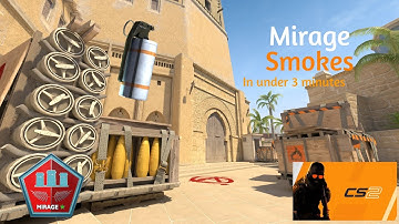 Every Mirage smoke you need in CS2! In under 3 minutes