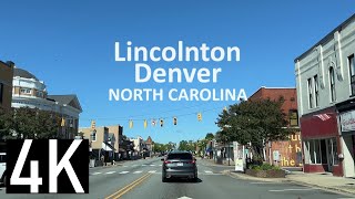 Road Tour Drive to Lincolnton, NC and to Denver, NC in 4K - Downtown Lincolnton, North Carolina