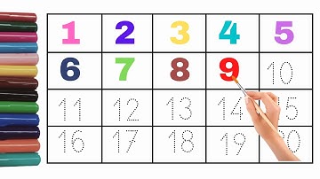 1 to 20 Tracing Numbers | 1234 Numbers in English | 12345 Number writing Video |Tracing Numbers